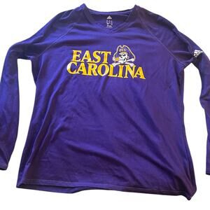 Adidas Climalite East Carolina ECU Pirates Long Sleeve Shirt Purple Men’s L